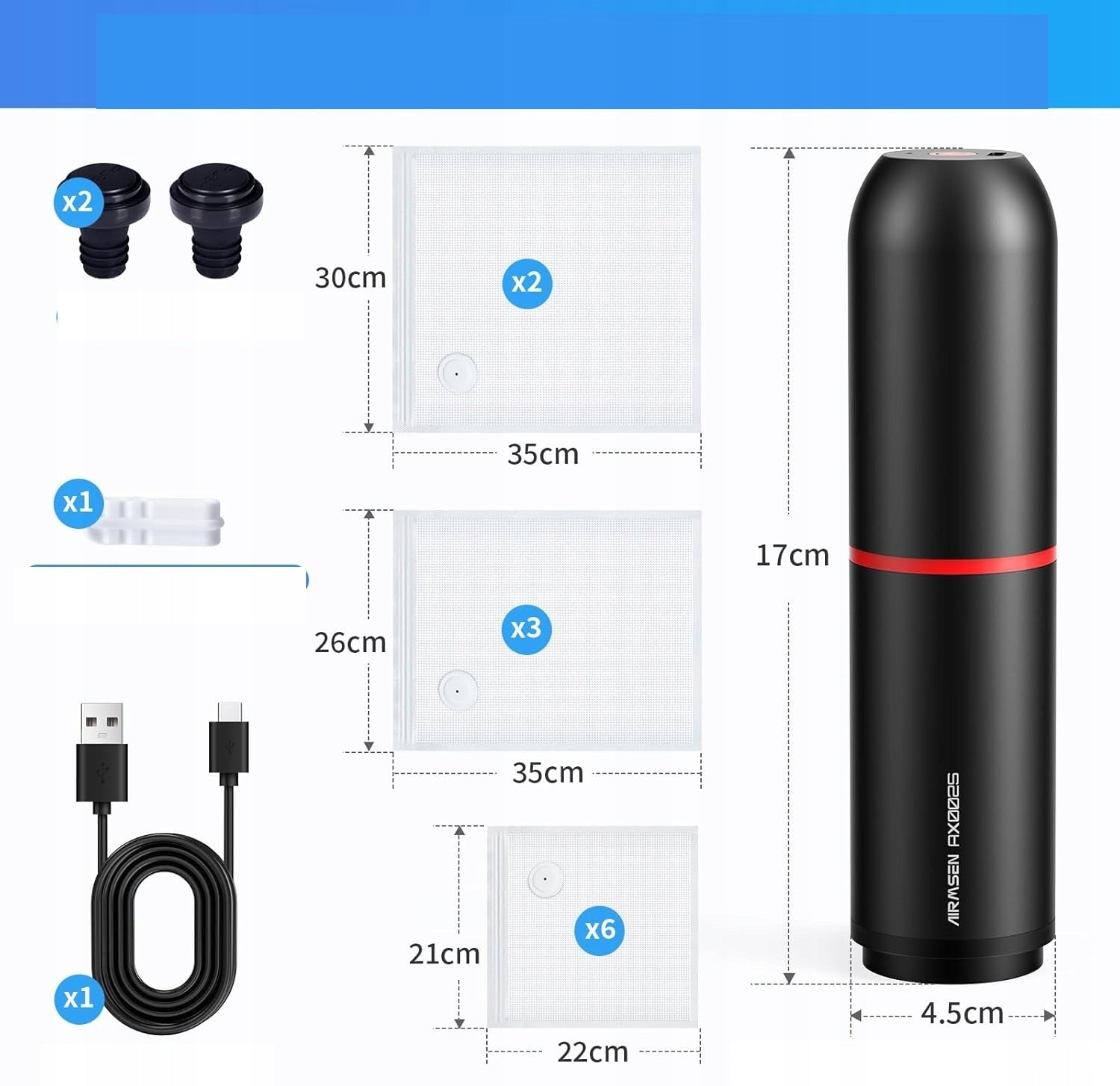 Vacuum Welding Machine Mini Wireless Set of 33 USB C Bags Strong 40kPa Brand no brand