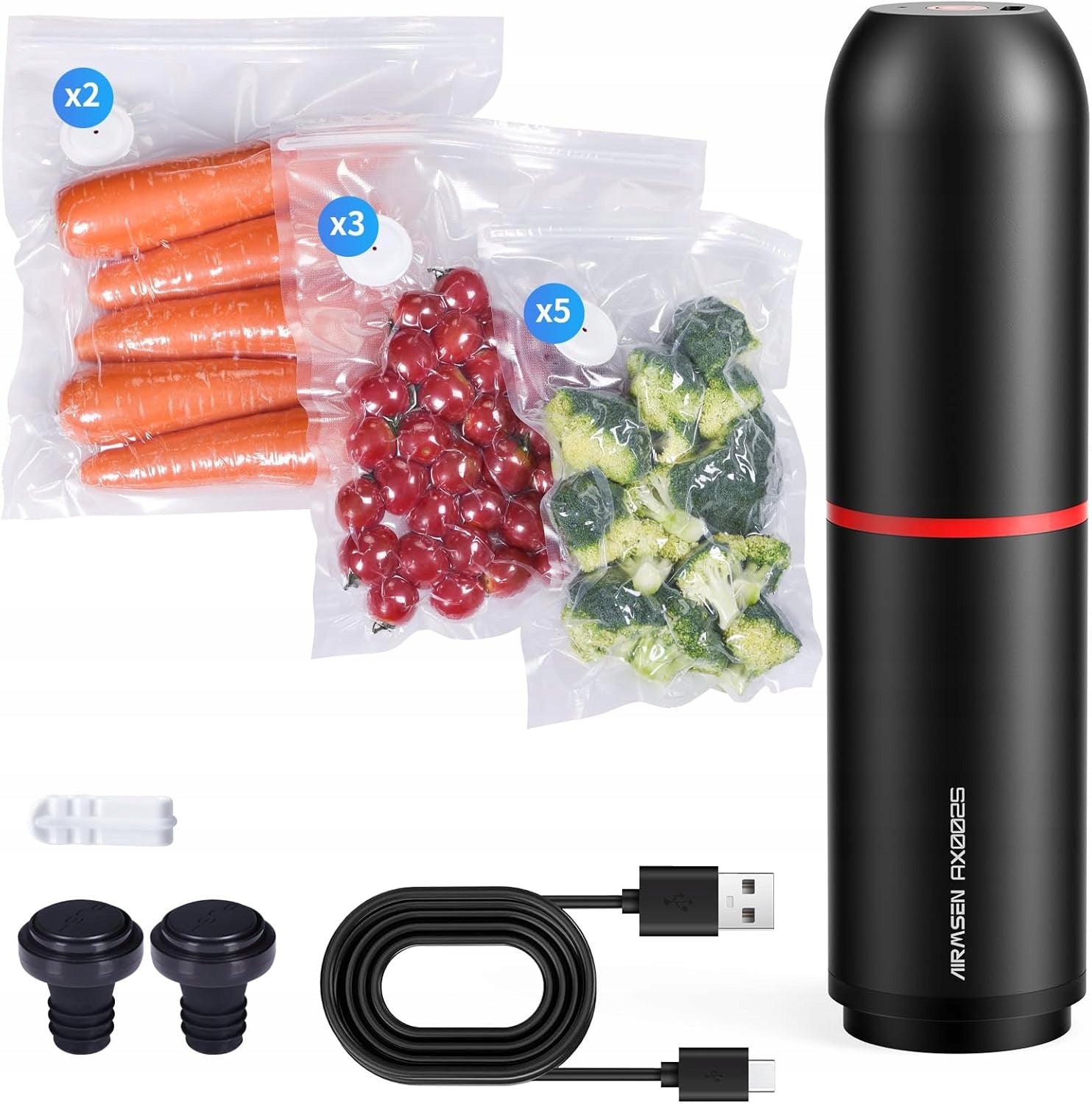 Vacuum Welding Machine Mini Wireless Set of 33 USB C Bags Strong 40kPa