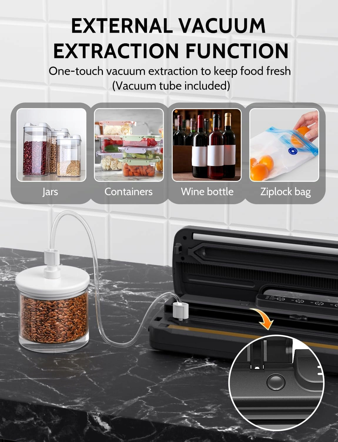 Vacuum Welding Machine Packing Machine 110W Knife Foils Hose For Container Brand Vpcok Direct