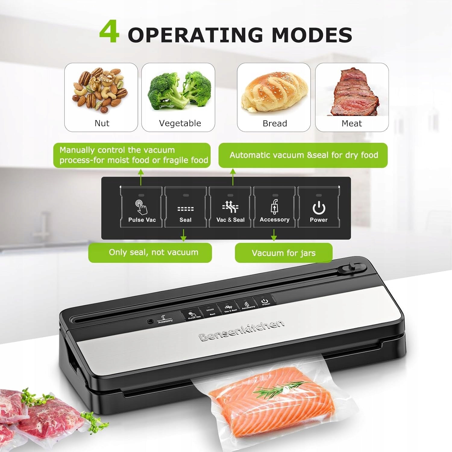 Vacuum Welding Machine VS3016 Fast Food Packing Machine 50 Bags Manufacturer code VS3016