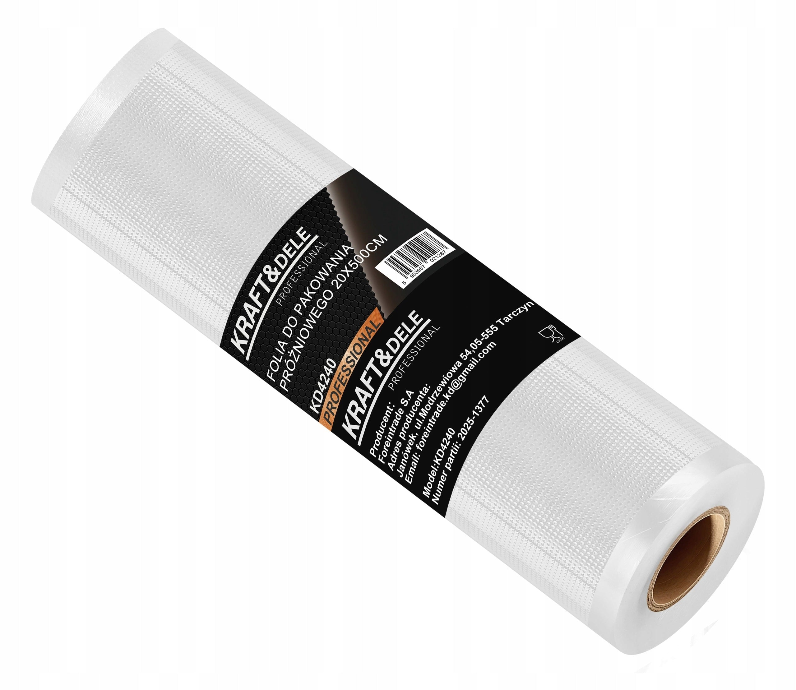 Vacuum packaging film deep pressed 20x500 cm KD4240 KRAFT&DELE Model KD4240
