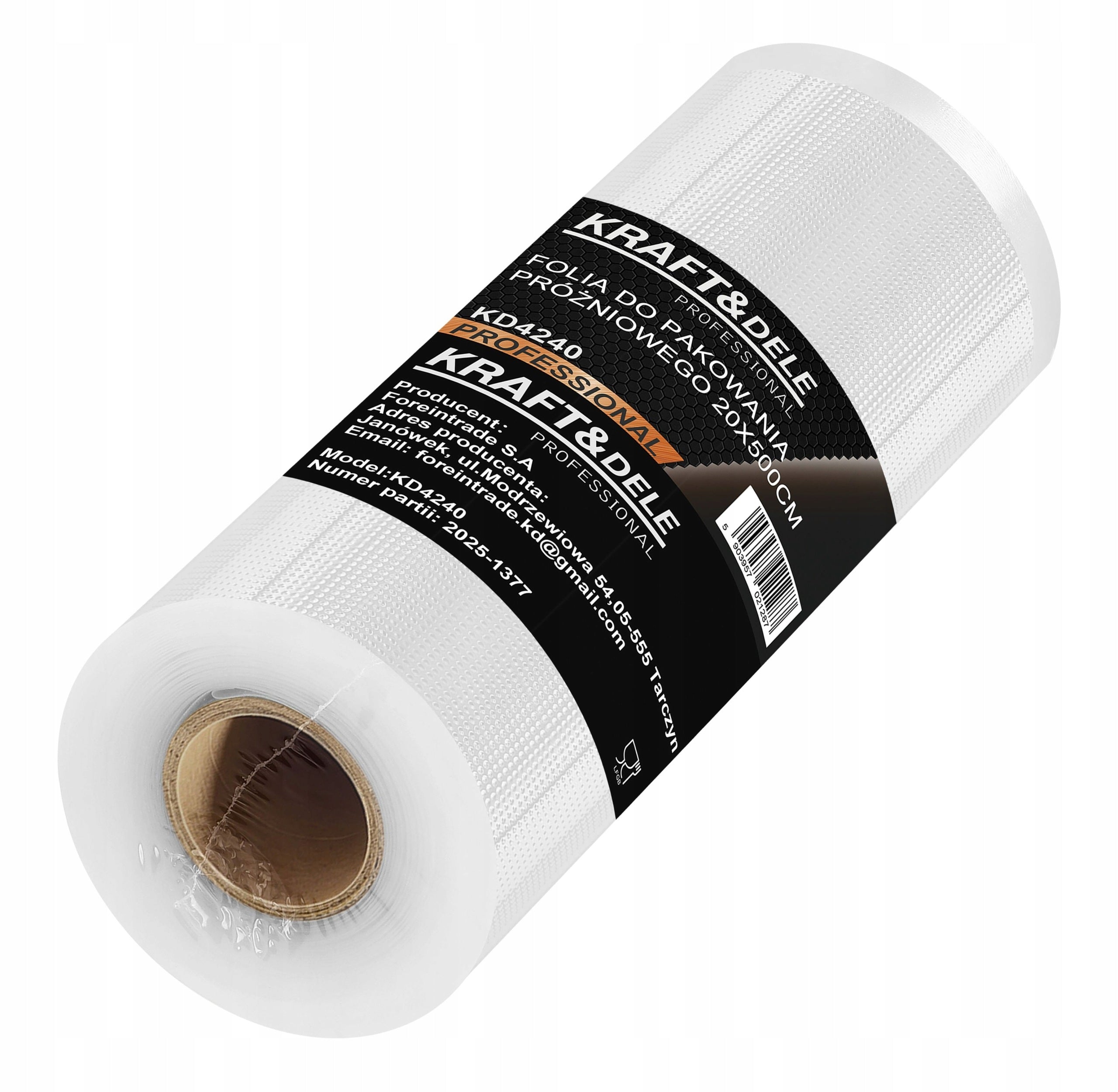 Vacuum packaging film deep pressed 20x500 cm KD4240 KRAFT&DELE