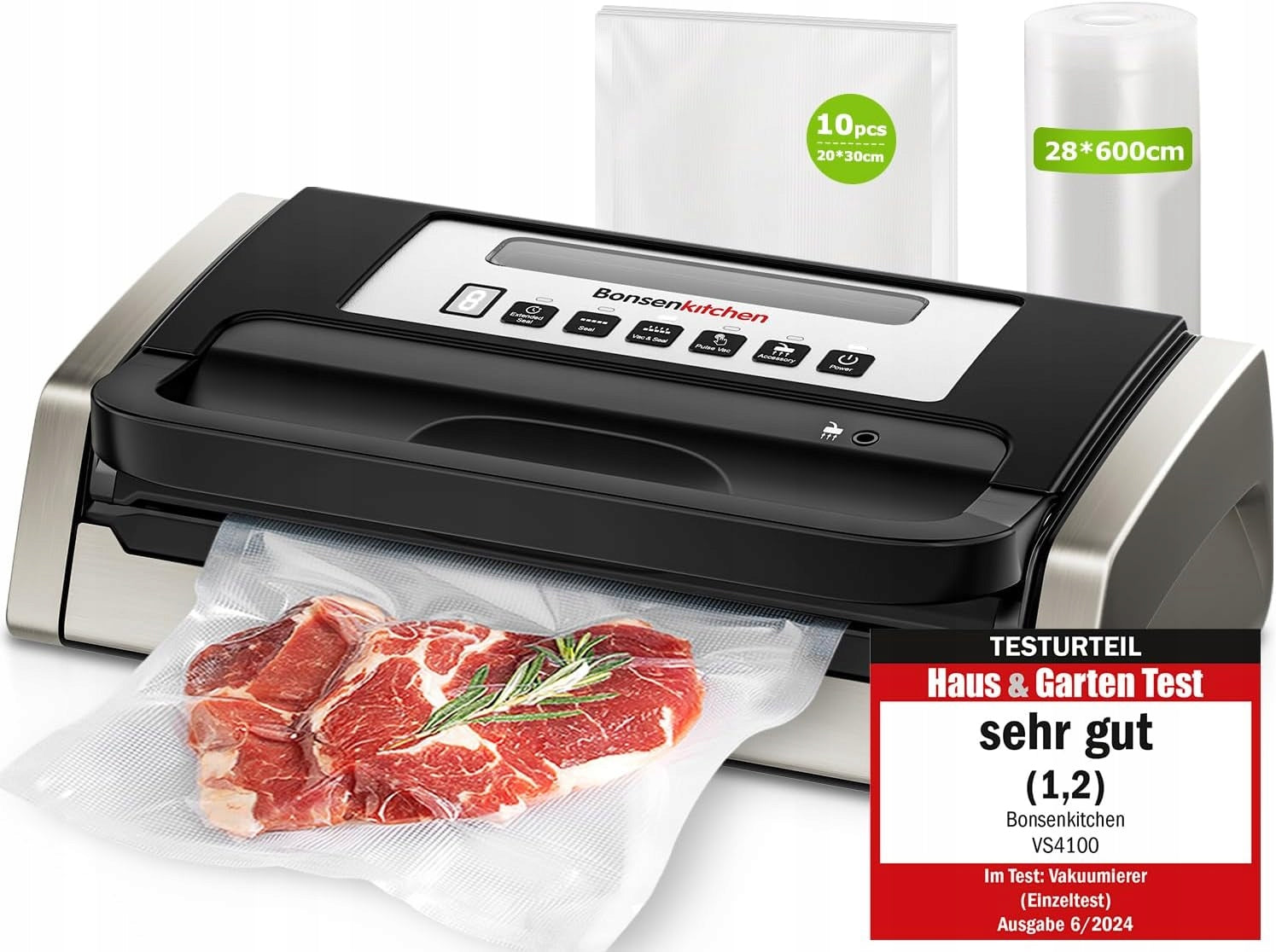 Vacuum packaging machine, vacuum sealer, Bonsenkitchen