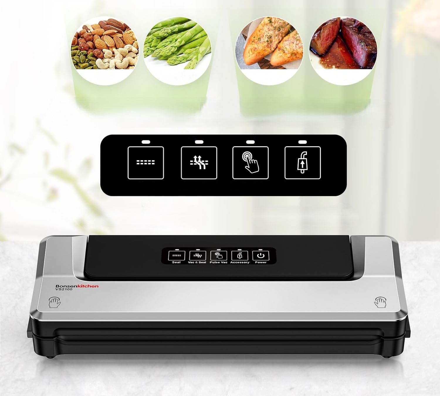Vacuum welding machine VS2100 Sous Vide Bonsenkitchen Brand Bonsenkitchen