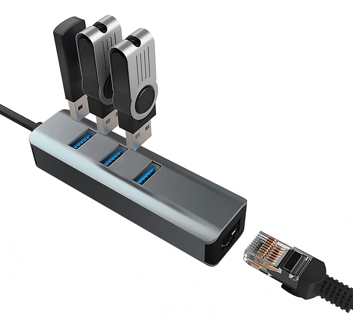 Vakoss USB 3.0 Hub with Ethernet TC-4502X Manufacturer code TC-4502X