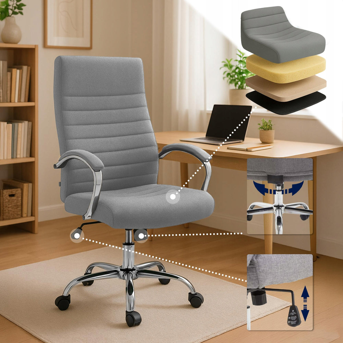 Valais Fabric Office Chair Packaging status original