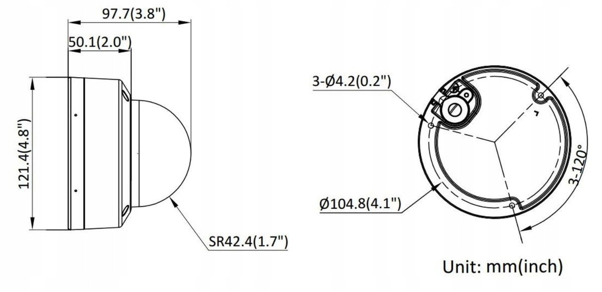 Vandal Proof IP Camera DS-2CD2143G2-LIS2U 4 Mpx Smart Hybrid Brand Hikvision