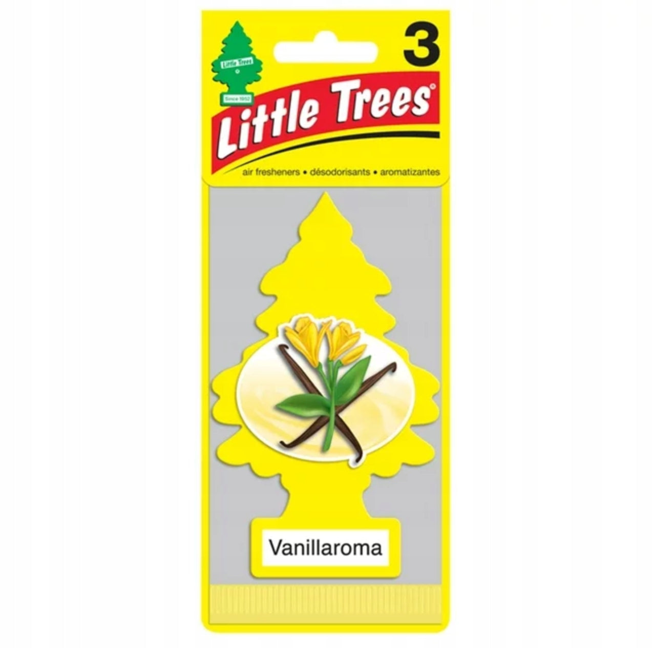 Vanillaroma Little Trees 3PAK Car Scented Christmas Tree