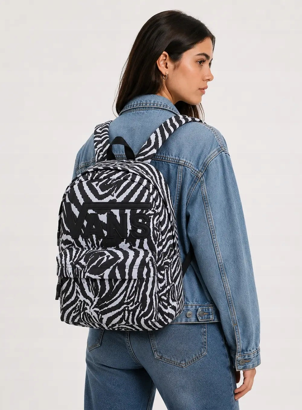 Vans youth school backpack zebra Old Skool Drop black marshmallow Gender unisex