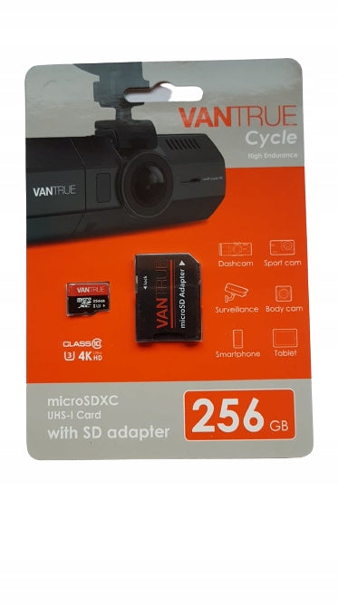 Vantrue 256gb memory card for video recorders EAN (GTIN) 5904209821051