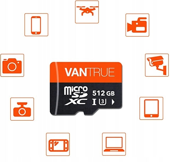 Vantrue 512GB microSD memory card for cameras, e.g. M2 EAN (GTIN) 5904209821204