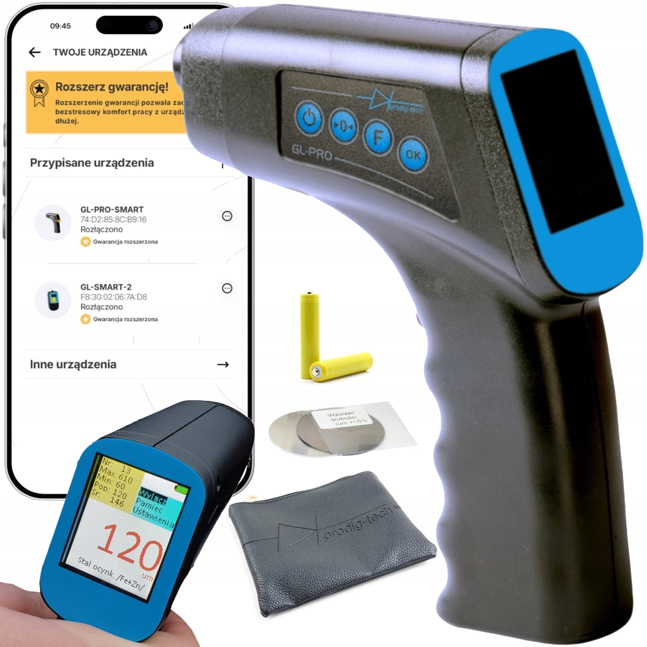 Varnish Thickness Meter Tester GL-PRO-SMART-FAZ Android / iOS ProdigTech