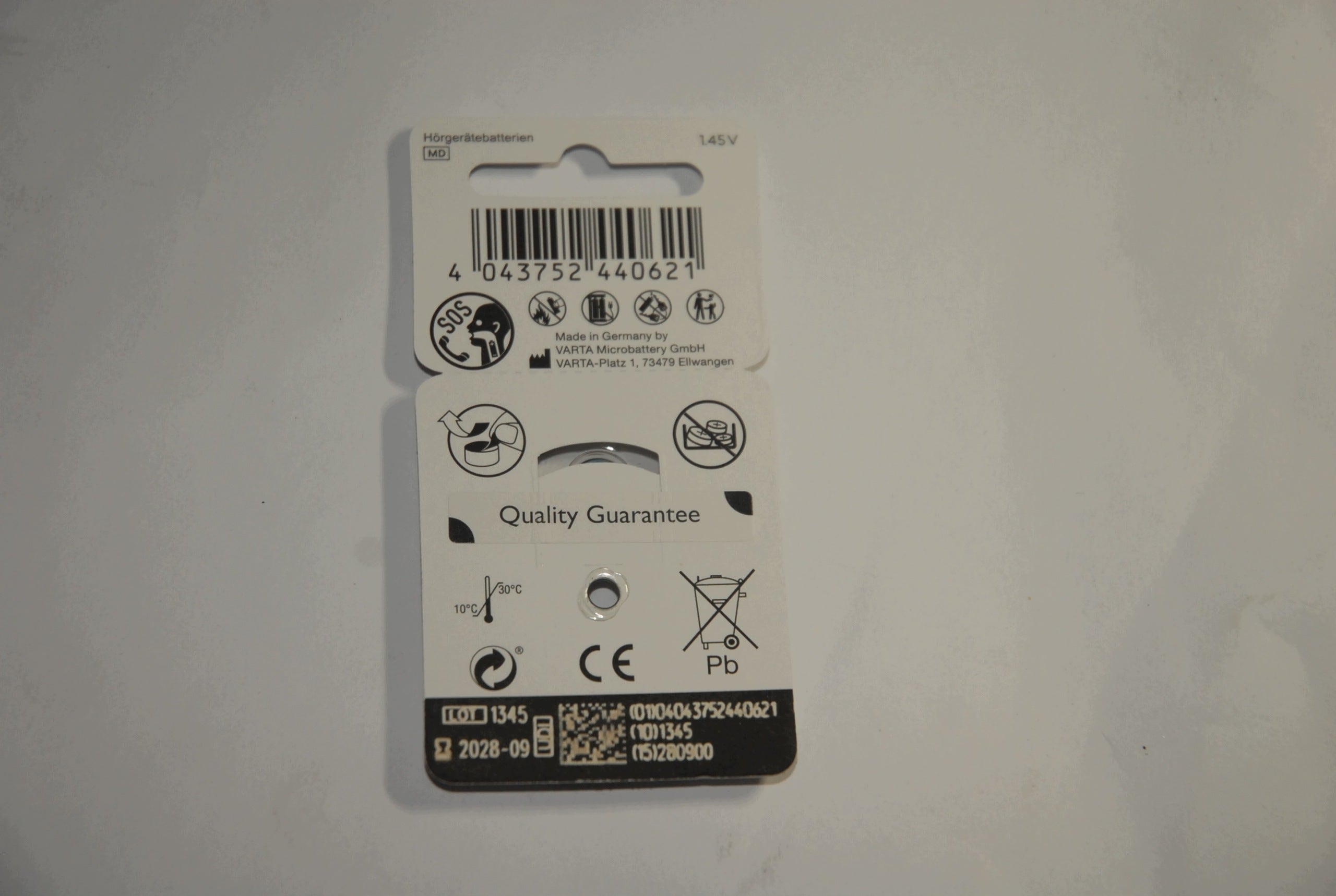 Varta Hearing Aid Batteries Blister 10x 6pcs 1,45V 312 PR41 Medical device no