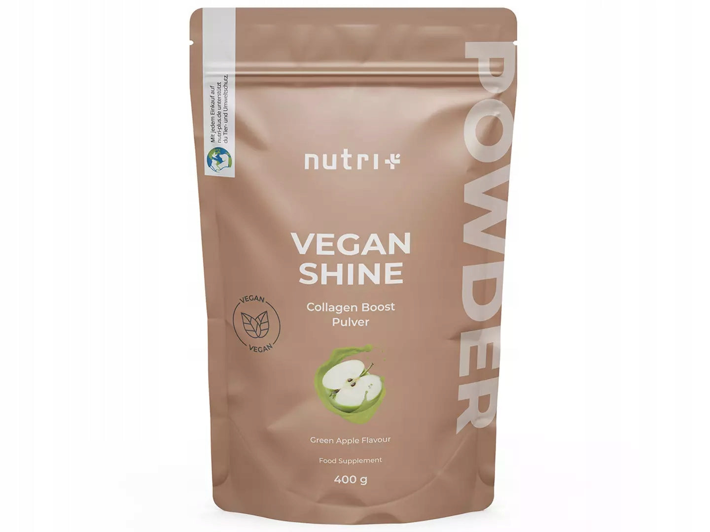 Vegan Collagen + Vitamins, Minerals, Ginseng, Green Apple, 400g