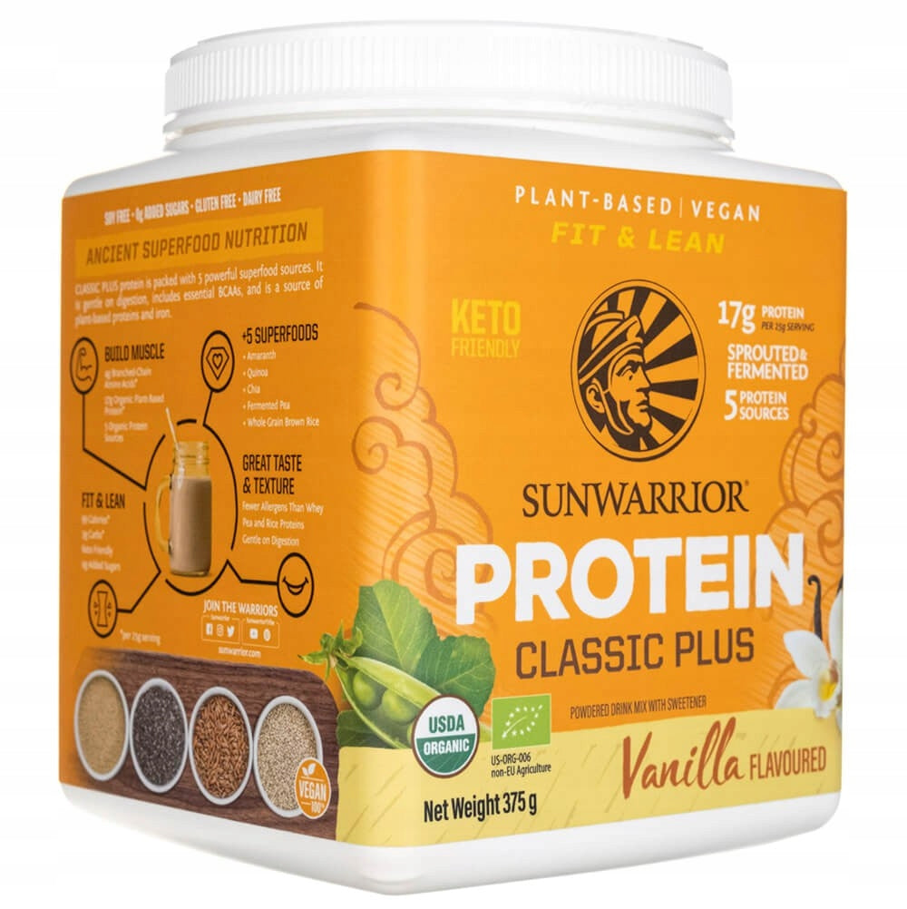 Vegan Protein Supplement Sunwarrior KETO WEGE VEGE PLANT 375 g Packaging status original