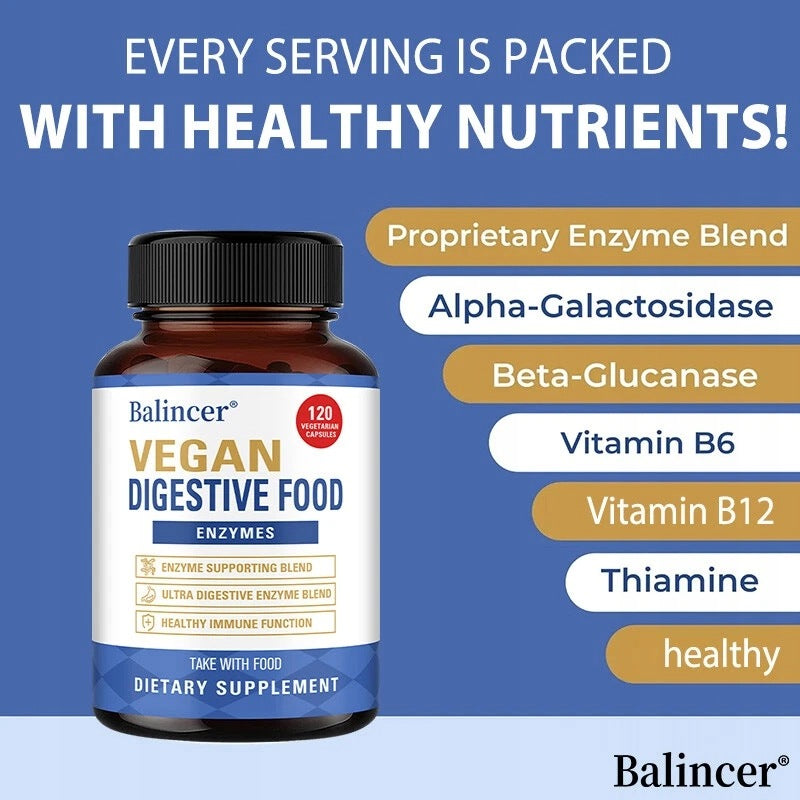 Vegan digestive enzymes to support healthy immune system function Packaging status original