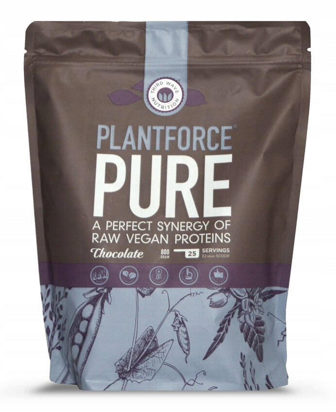 Vegan protein Plantforce PURE - chocolate (25 servings/800g)