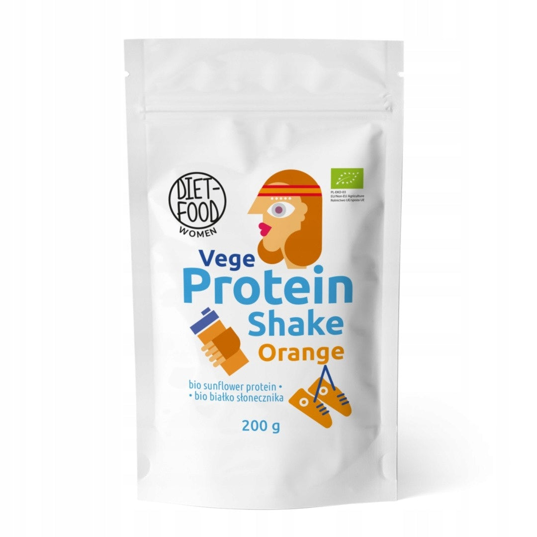 Vege protein shake, orange, BIO, 200g, Diet-Food