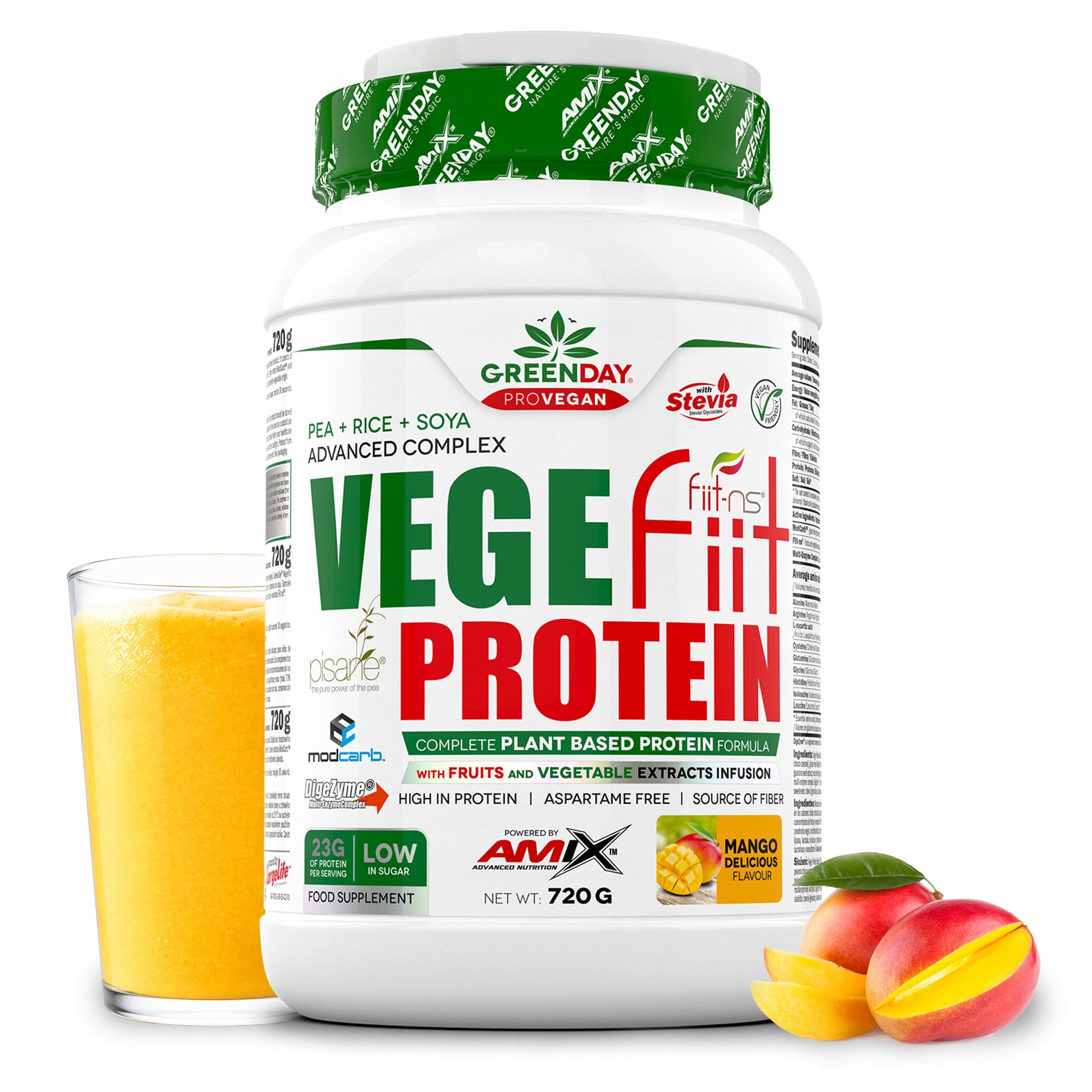 Vegetable Protein Vegan Mango Conditioner 720 g Lactose Free Pea Rice Soybean