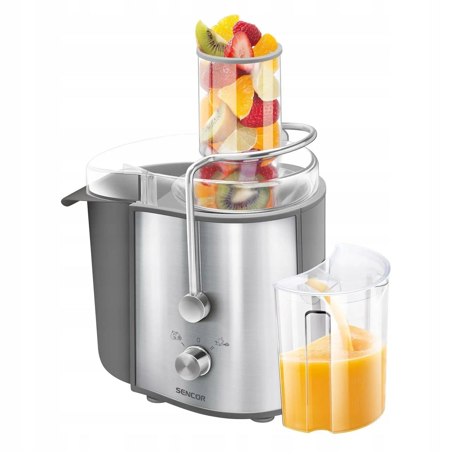 Vegetable and fruit juicer Sencor SJE1055SS 800W juice stainless steel Dominant color silver/gray