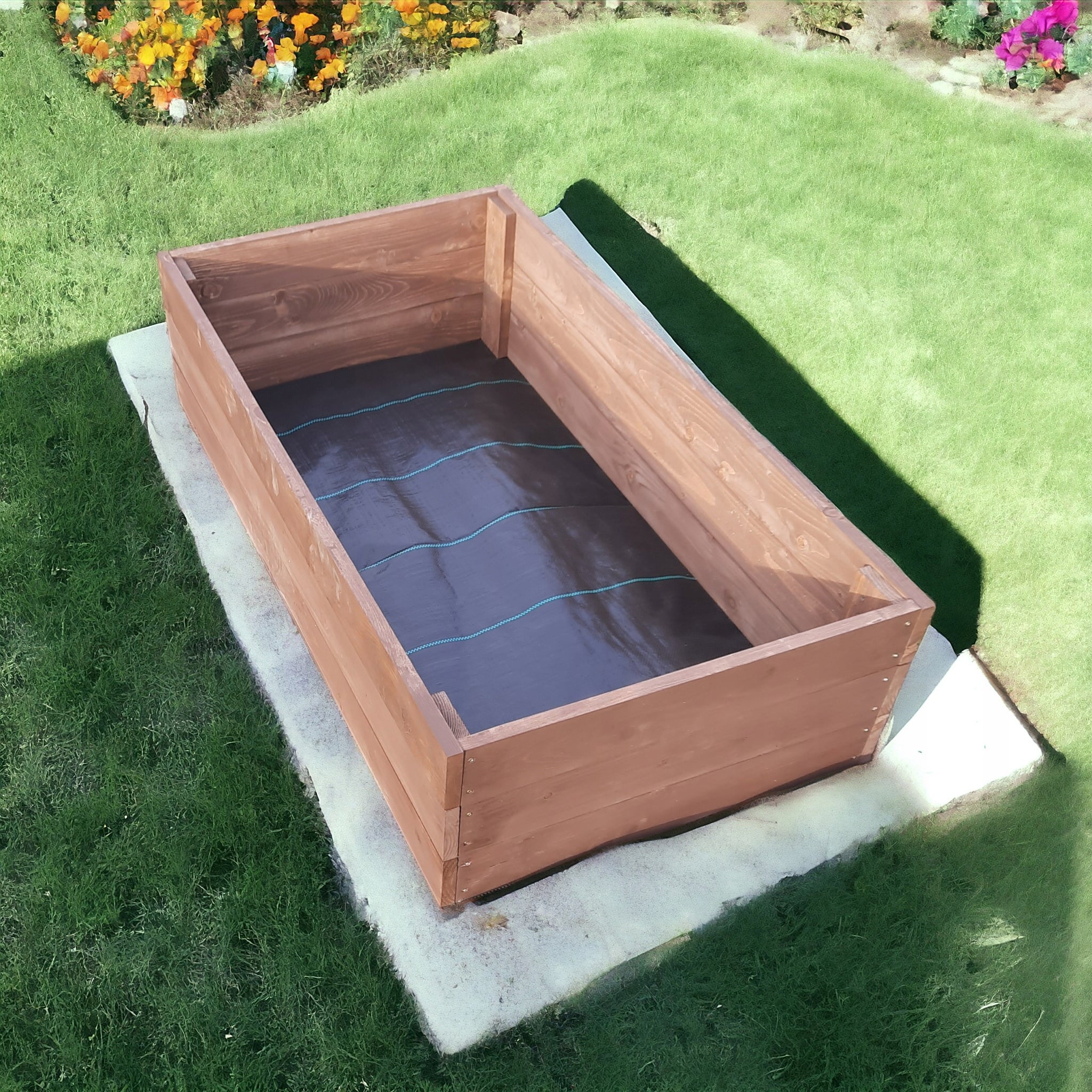 Vegetable box raised beds inspection impregnated 64x120x27cm EAN (GTIN) 5905943674057