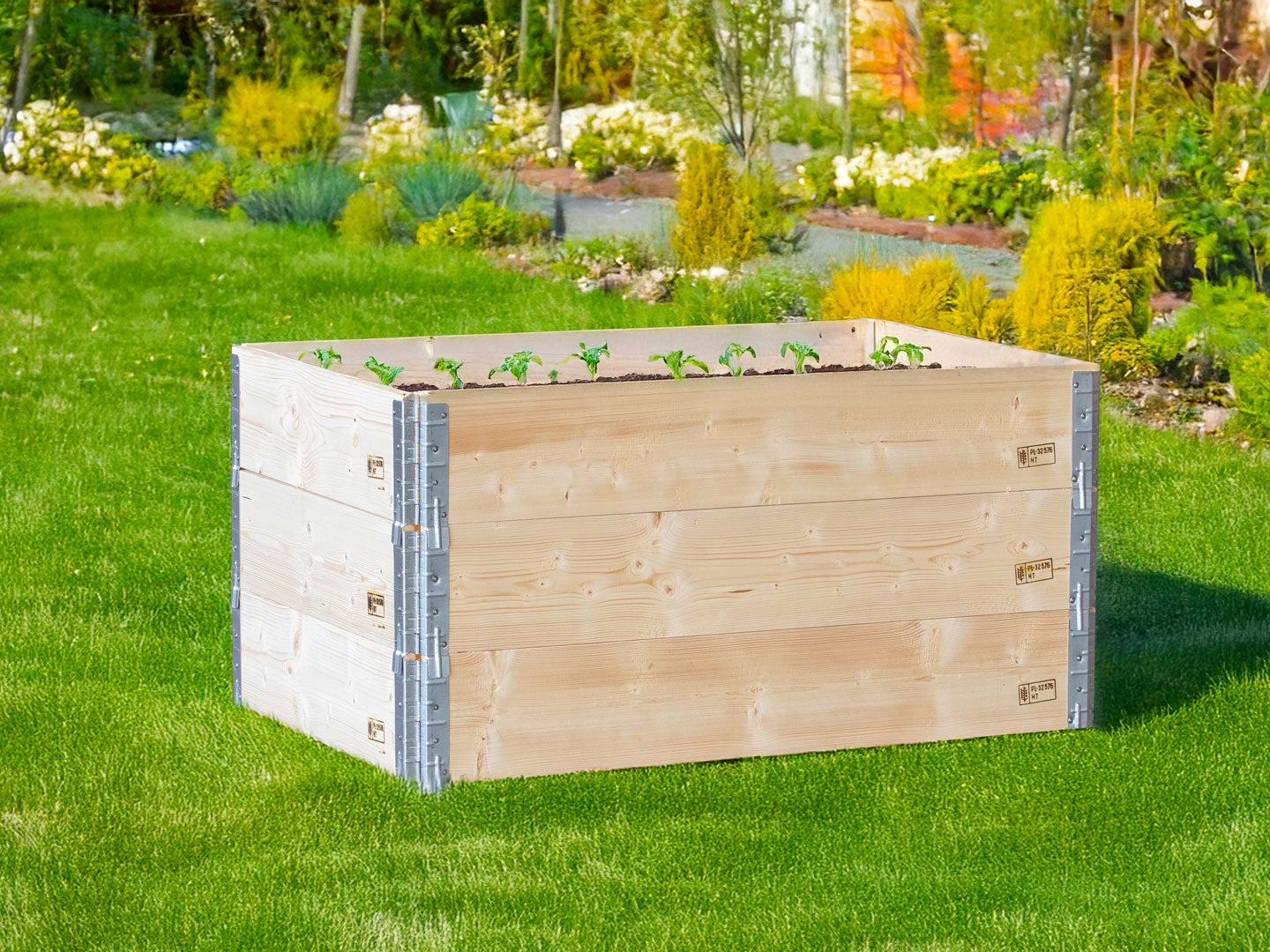 Vegetable discount raised 120x80x20 cm wooden chest herbarium Packaging status original
