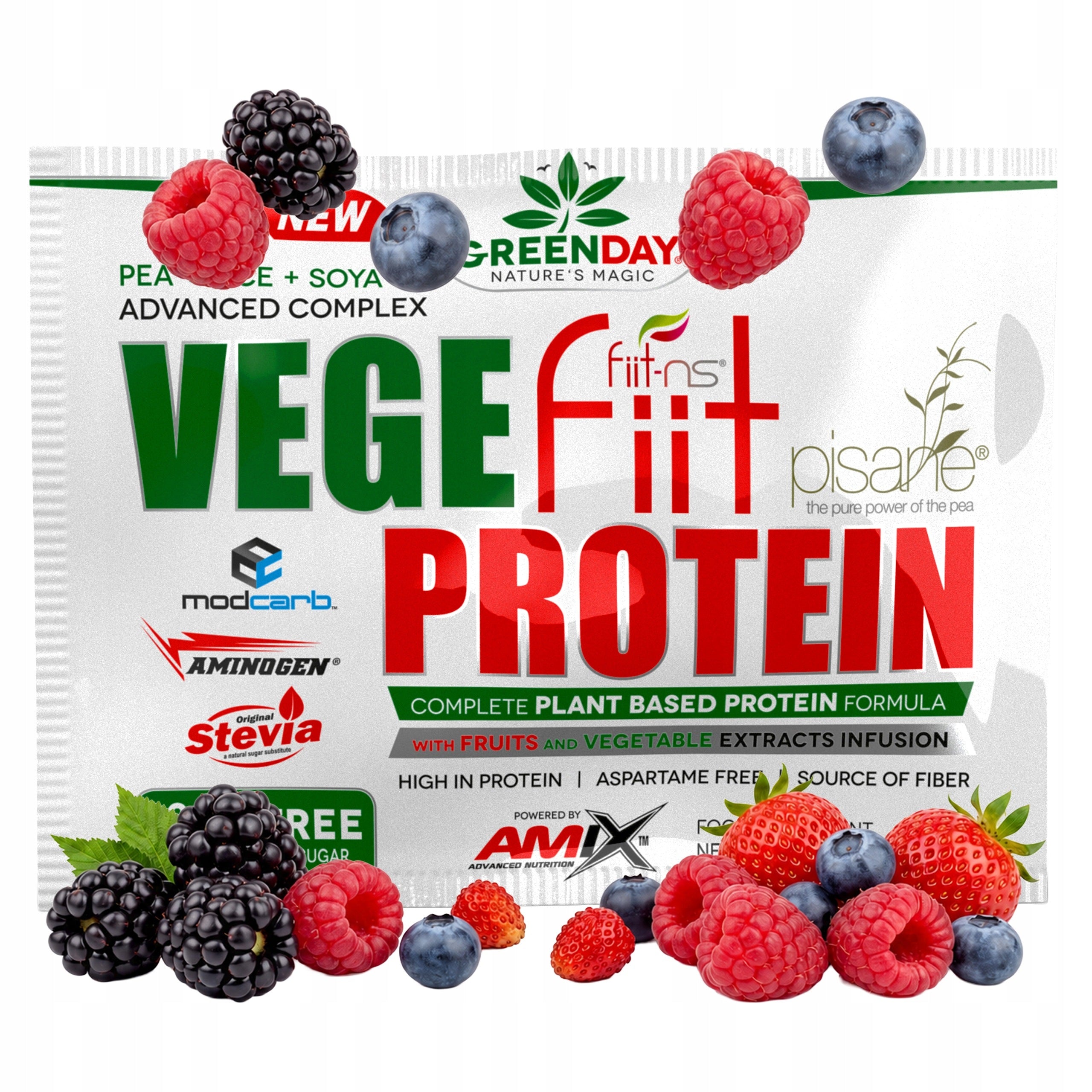 Vegetable protein nutrient vegan forest fruit sachet 30g