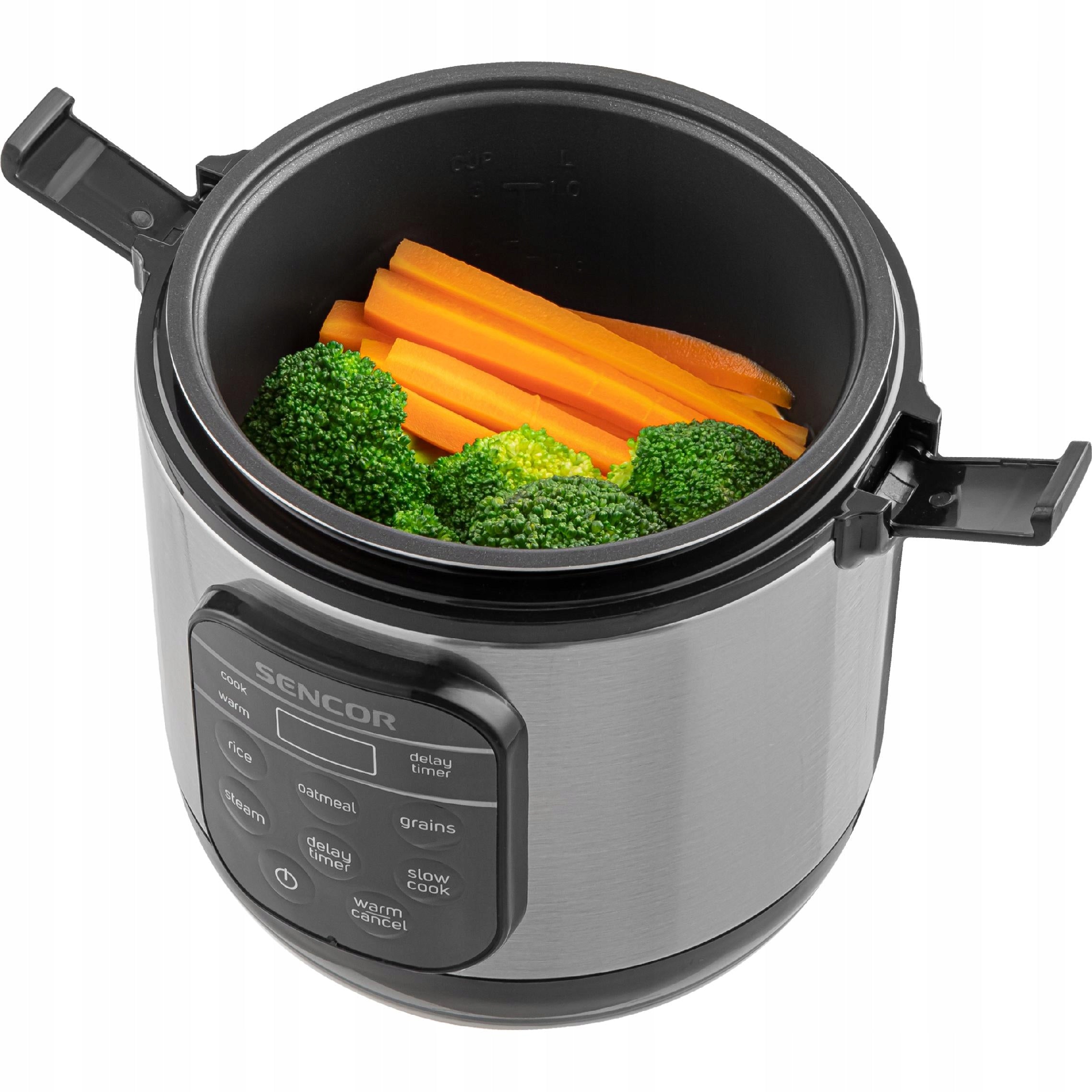 Vegetable rice cooking pot RICE COOKER 0,6L 360W silver Sencor SRM 0650SS Model SRM 0650SS