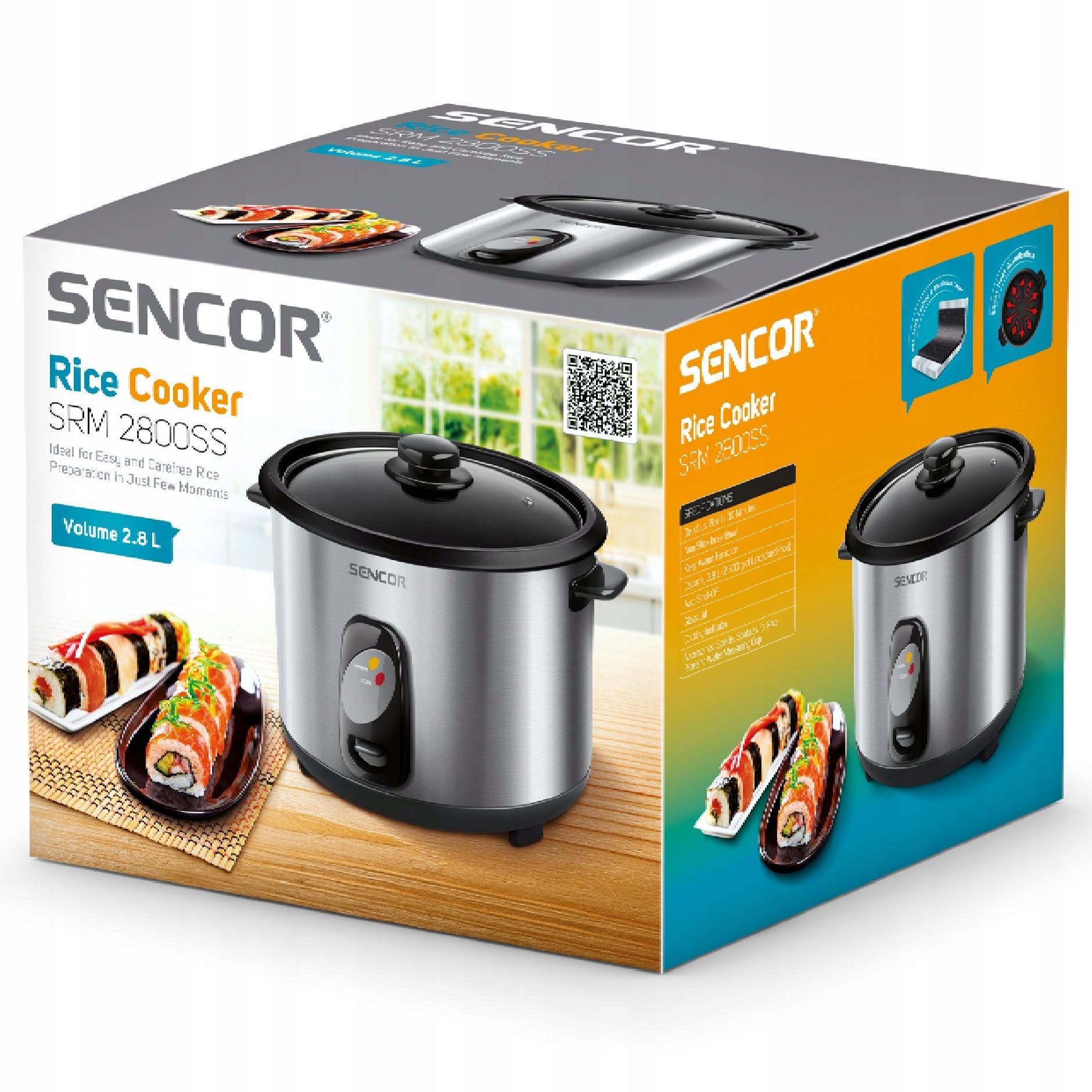 Vegetable rice cooking pot RICE COOKER Sencor 2800SS 2,8L Steel Manufacturer code SRM 2800SS