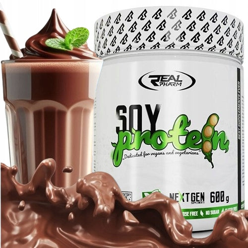 Vegetarian Soy Protein Real Pharm SOY PROTEIN 600g CHOCOLATE