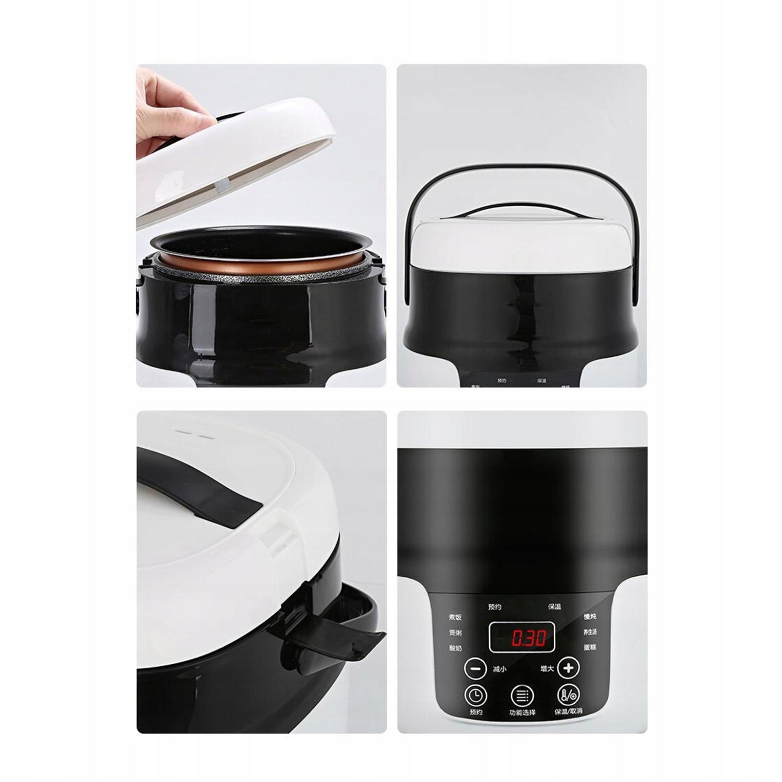 Vehicle 2L Mini Travel Rice Cooker 7.8x7.8inch Fast Heating Meal 24V 180w Packaging status original