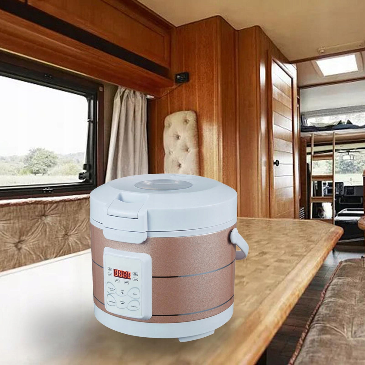 Vehicle 3L Travel Rice Cooker 12V 24V 10x9inch Fast Heating Style A