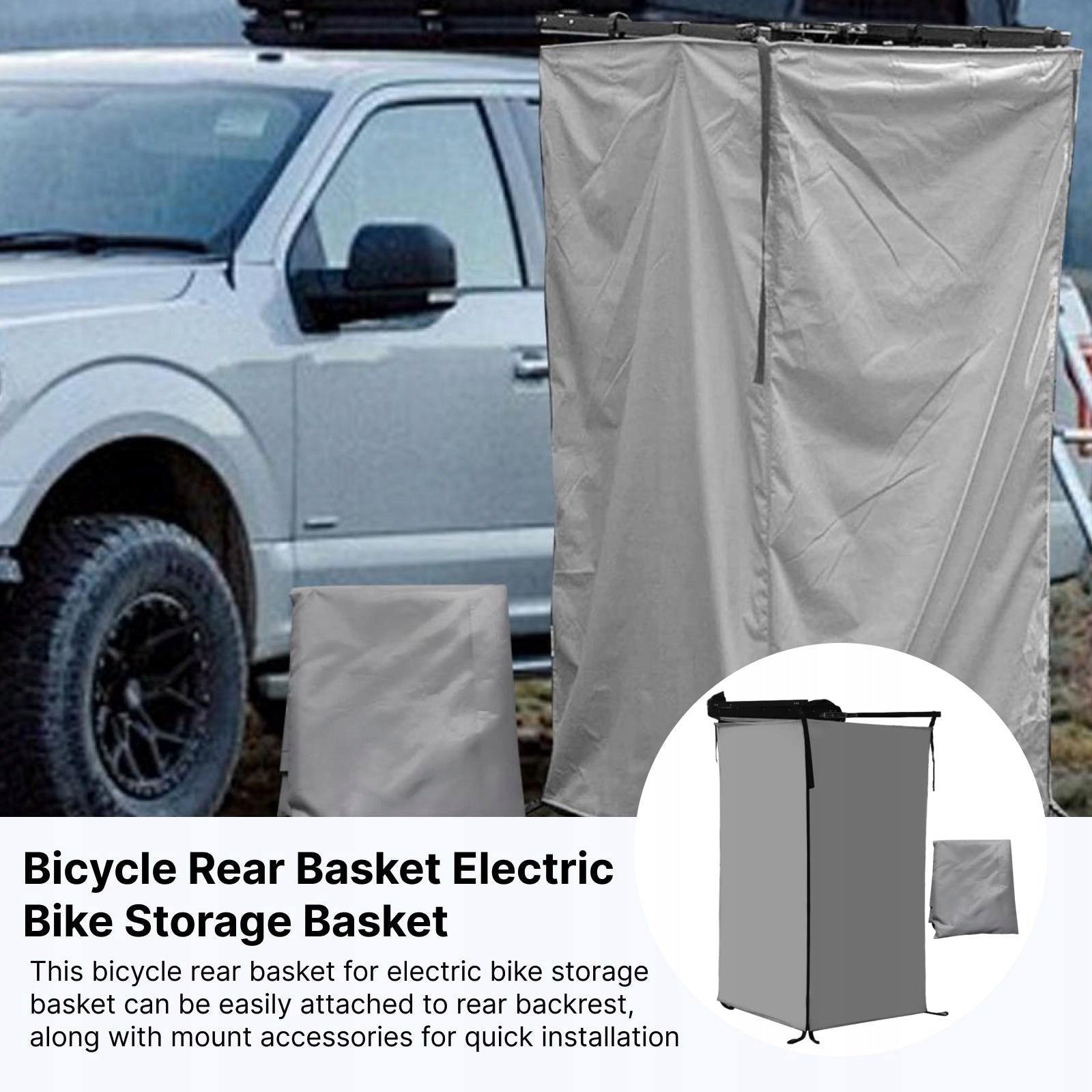Vehicle Side Shower Tent Portable Hiking Outdoor Shower Room Dressing Gray Brand no brand