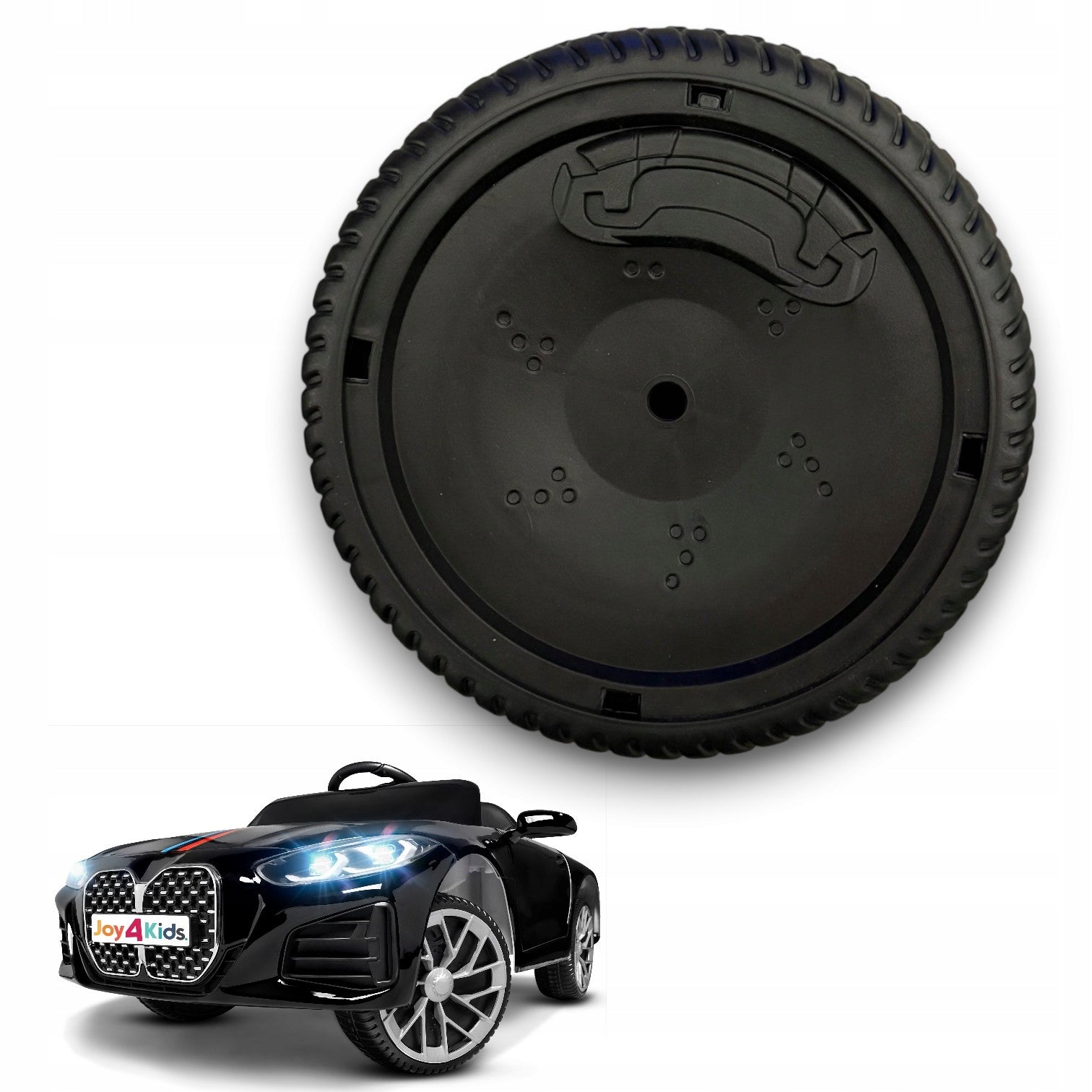 Vehicle wheel for battery for children