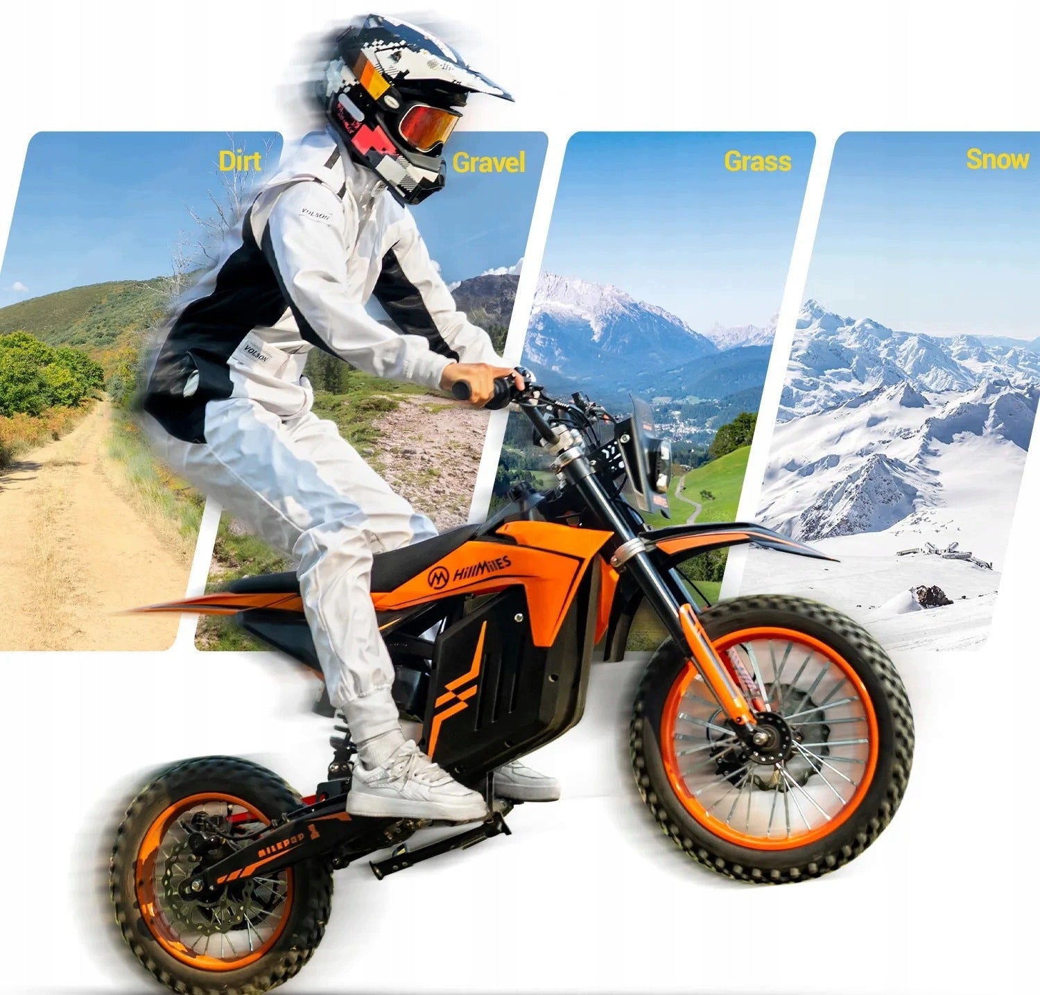 Vehicles Electric motorcycles HillMiles 3000W 48V 25Ah 60km/h Bluetooth