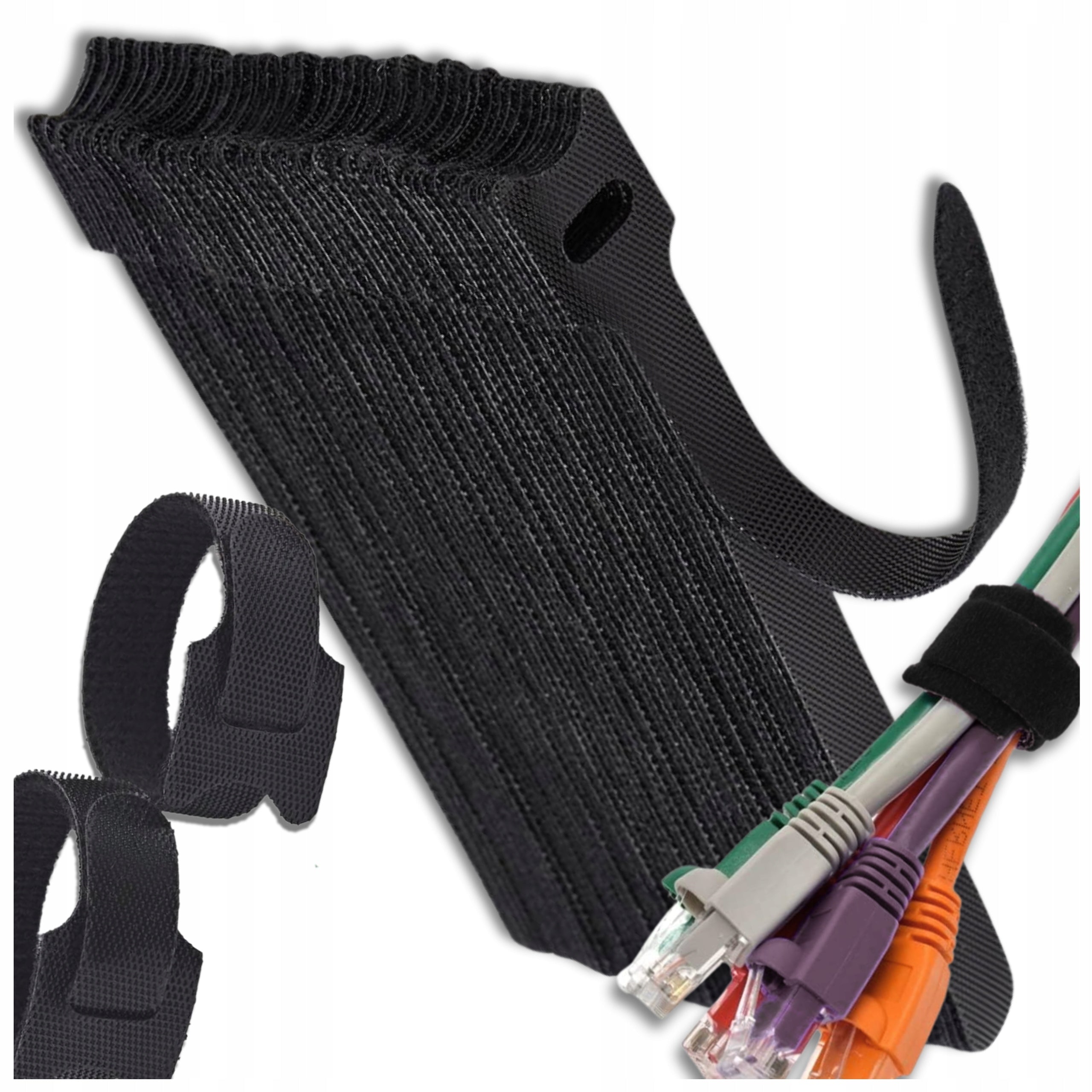 Velcro Band For Cable Masking Cover Black Tape 100pcs Packaging status original