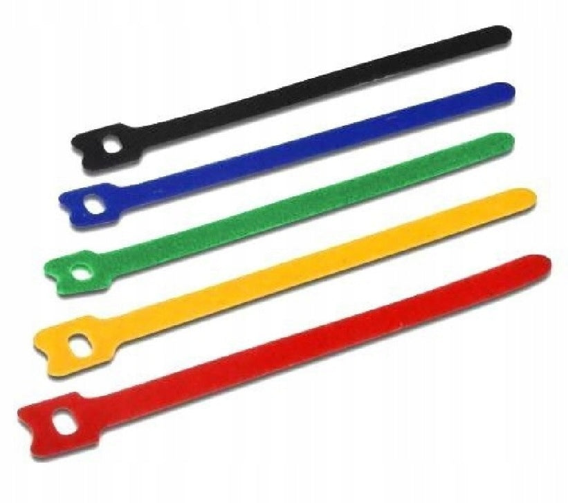 Velcro Bands for Cables 150x12mm Colorful 10 pieces Techly