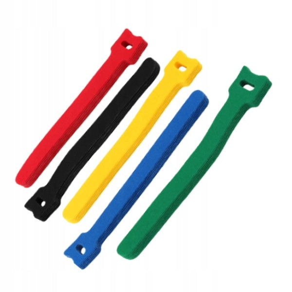 Velcro Cable Ties Set of 50 Pieces 110x10mm Multicolor Clamp Packaging status original