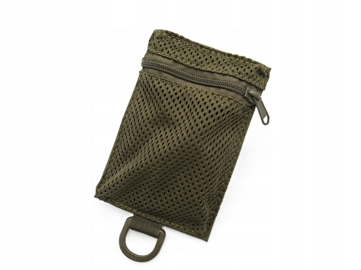 Velcro Zipper Pocket, Velcro Organizer 10X15X1 VERTICAL Ranger Green
