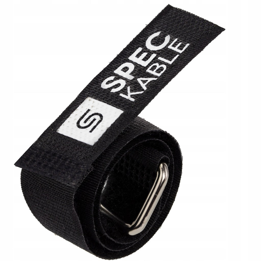 Velcro band cable organizer black 10cm Color black