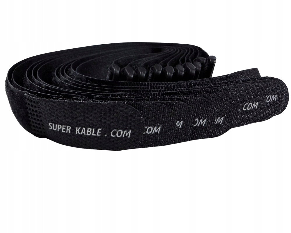 Velcro bands 35cm with buckle black cable organizer 10 pcs Manufacturer code SK HW-20350