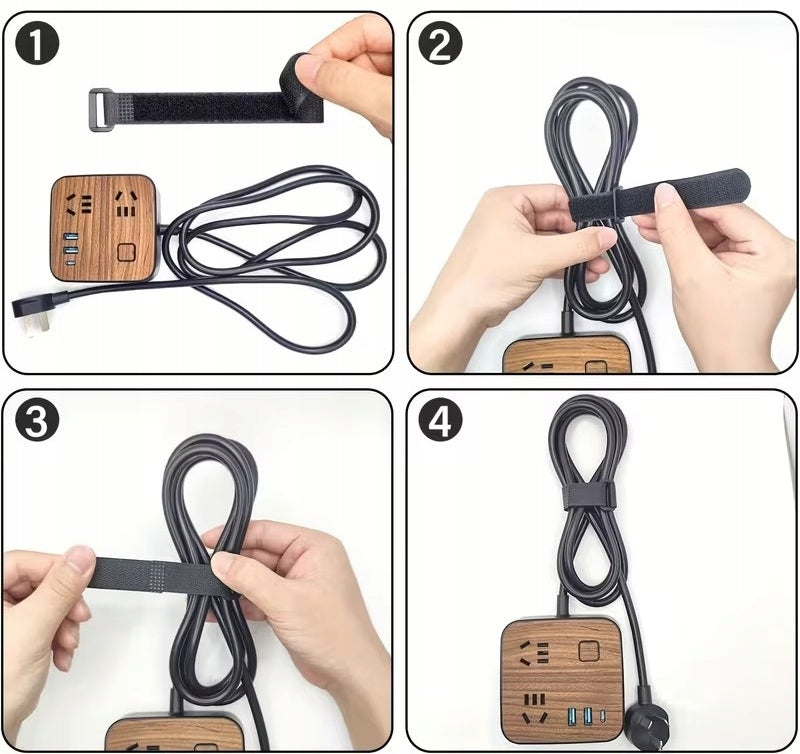 Velcro bands for cables – organizer 20 cm x 2 cm Set of 10 black EAN (GTIN) 5907264311185