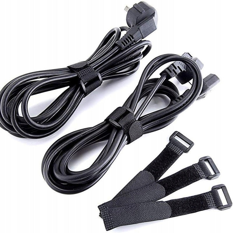 Velcro bands for cables – organizer 20 cm x 2 cm Set of 10 black Packaging status original