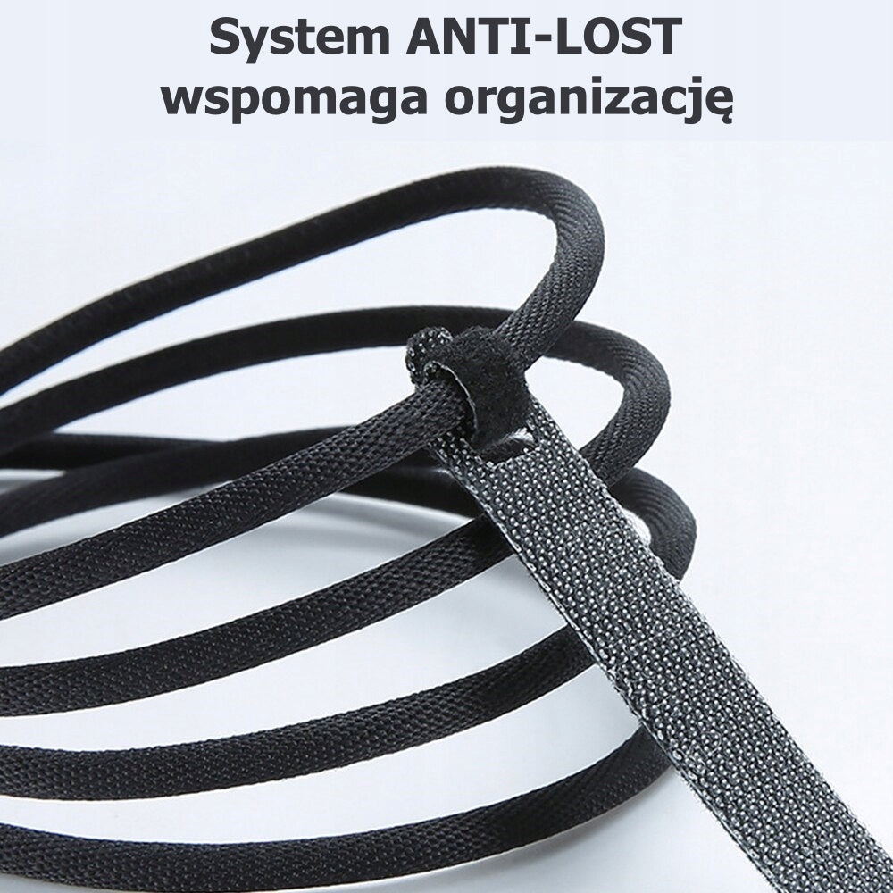 Velcro for wires system ANTI-LOST cable connection black 5 pieces 11 cm Color black