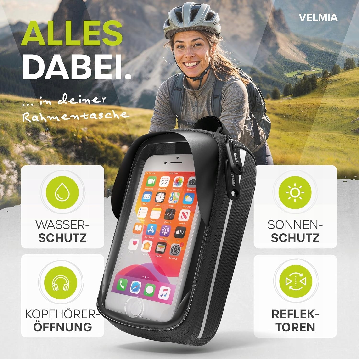 Velmia Bike frame bag, waterproof – mobile phone holder EAN (GTIN) 4260555440140
