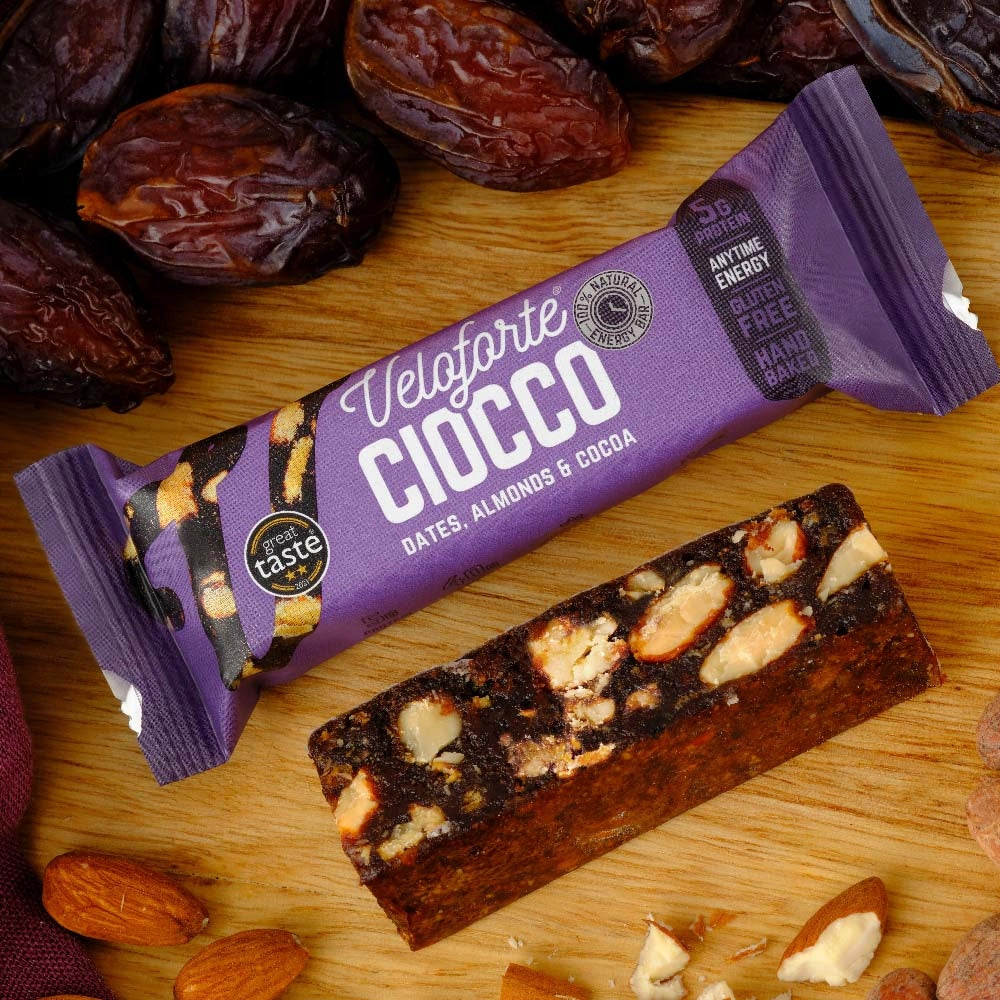 Veloforte Ciocco 55 g energy bar with dates, almonds and cocoa Packaging status original