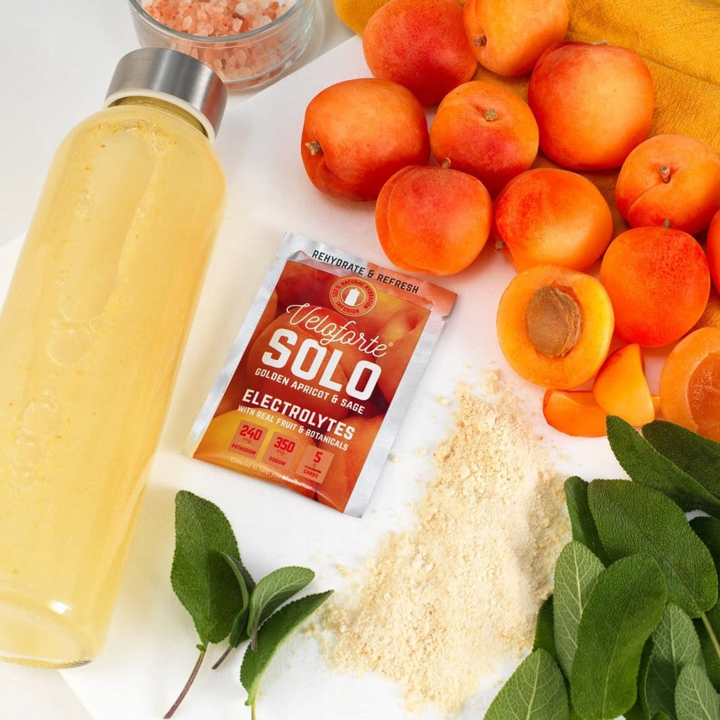 Veloforte Solo Drink with Apricot Flavoured Electrolytes with Sage 7 g Packaging status original