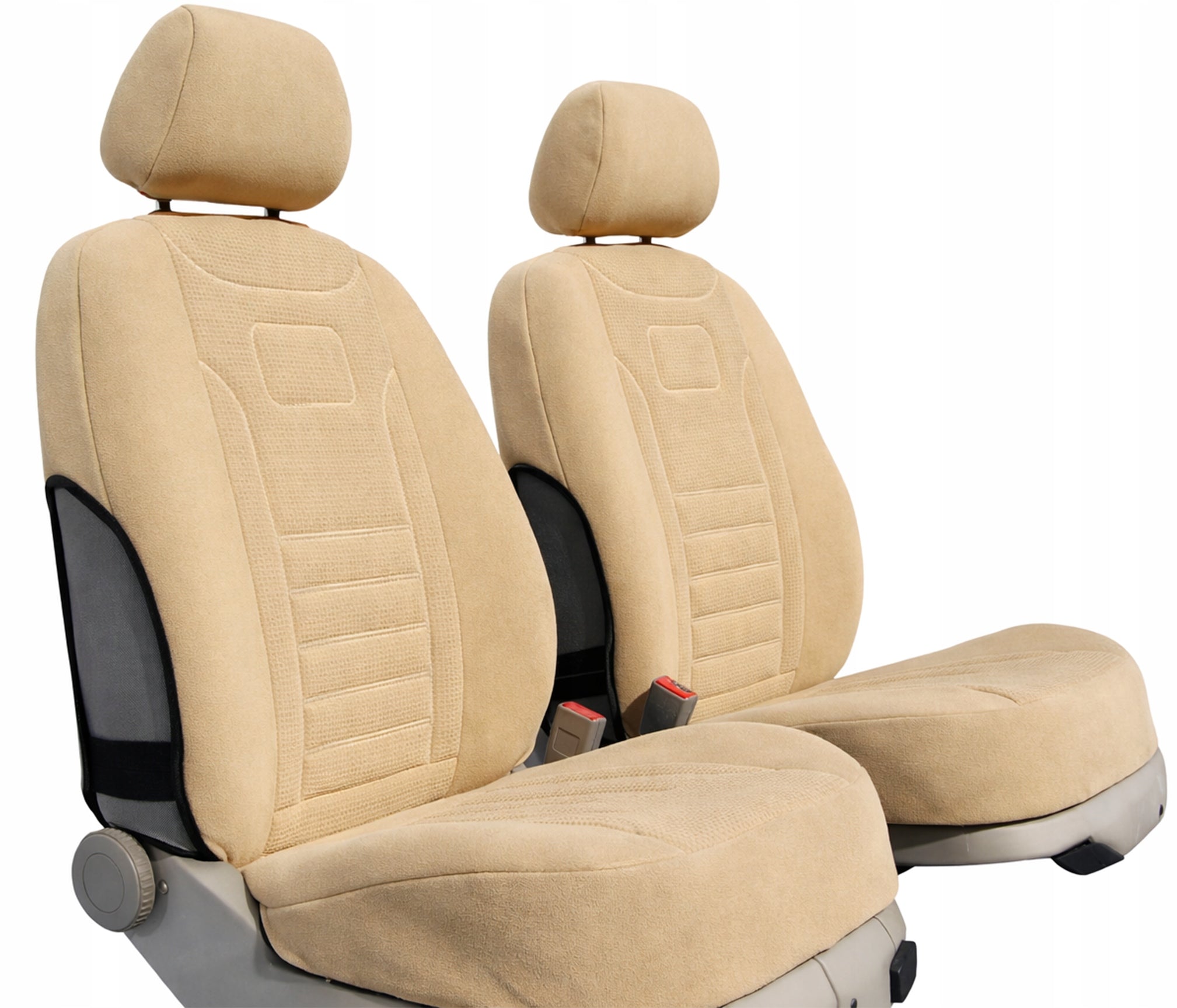Velour BEIGE FRONT SEAT COVERS CAR SEATS front 1+1 Packaging status original
