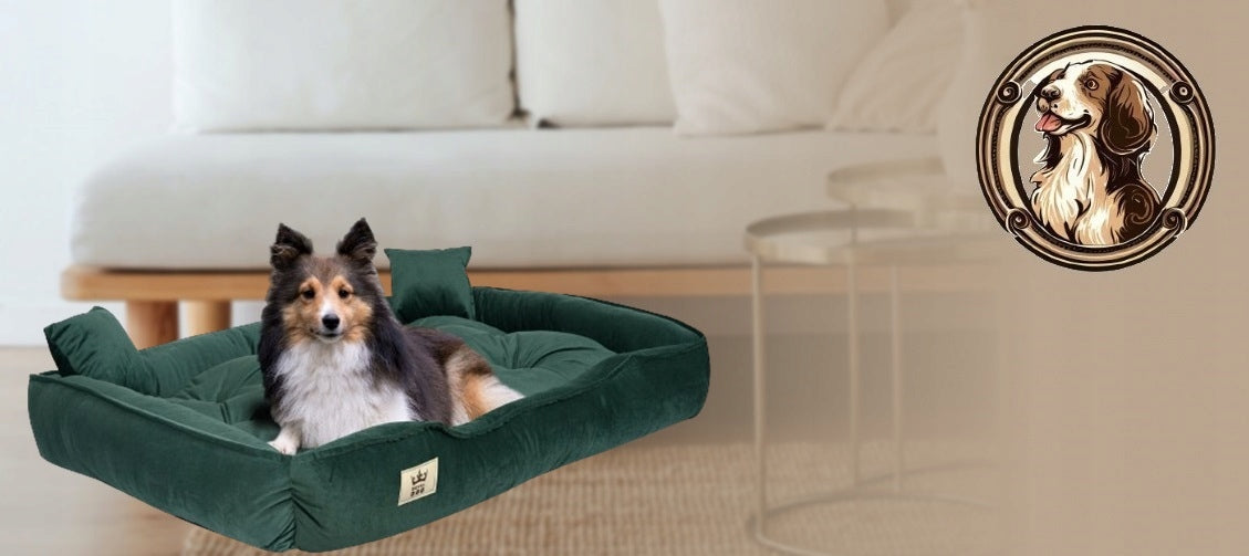 Velour Bed for Cat Dog Bedding Couch Playpen 100x75 cm Green Brand no brand