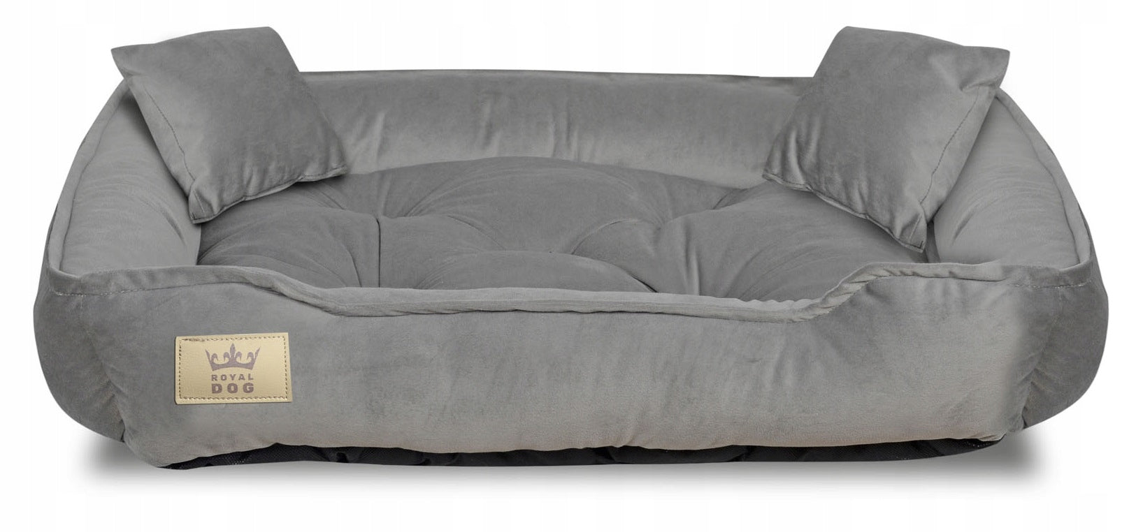 Velour Bed for Cat Dog Bedding Couch Playpen 100x75 cm Grey Brand no brand